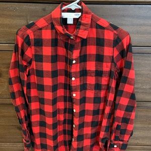 Old navy red and black button up